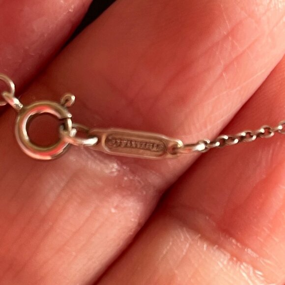 Authentic Tiffany & Co. Sterling Silver Key Pendant Necklace AG925 For Women - Picture 4 of 7